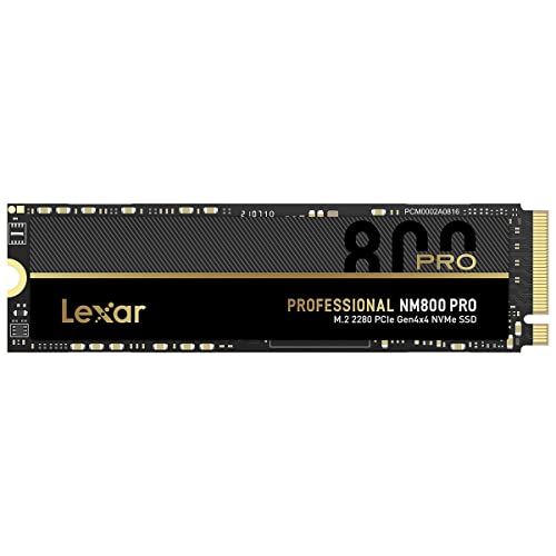 Lexar 1TB NM800 PRO SSD: Fast PCIe Gen4 NVMe Drive for PS5 & Gamers - 7500 MB/s Read/Write Speed