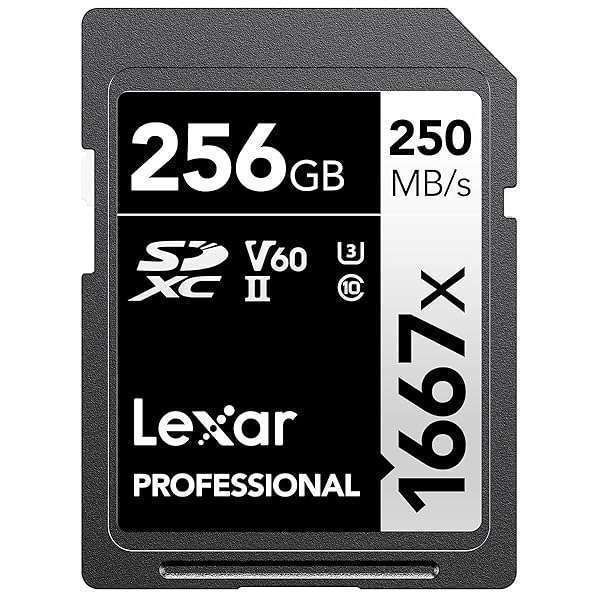 Lexar 256GB Professional 1667x SDXC Card: Fast UHS-II Memory for 4K Video & Photography