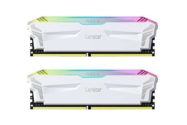 Lexar ARES RGB DDR4 16GB Kit (2x8GB) 3866 MHz U-DIMM - High Performance White RAM for Gaming & PC Builds