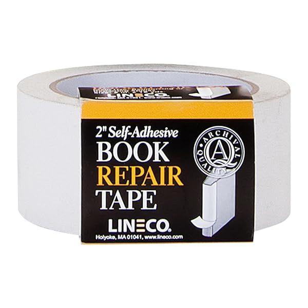 Lineco Self-Adhesive Book Repair Tape - 2 Inch Wide, Non-Yellowing, Strong Adhesive for Spines & Pamphlets