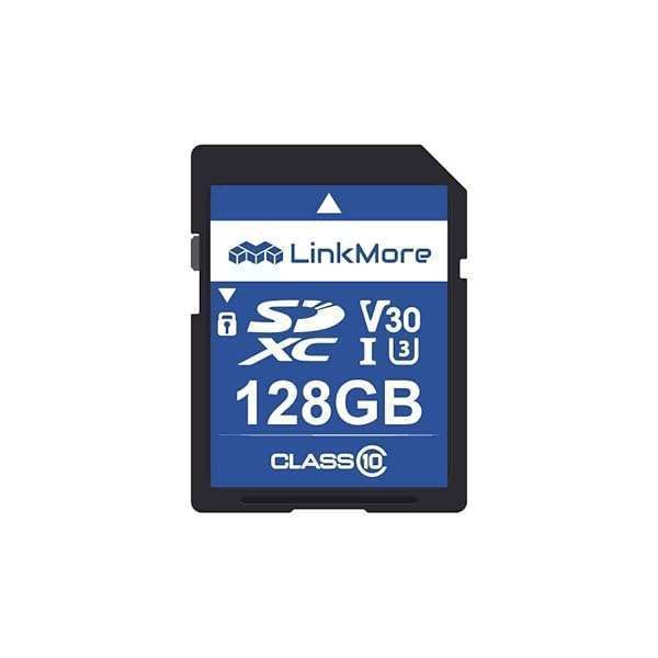LinkMore 128GB SD Card for Camera & PC - UHS-I U3 V30 Class 10, 95MB/s Read, 65MB/s Write Speed