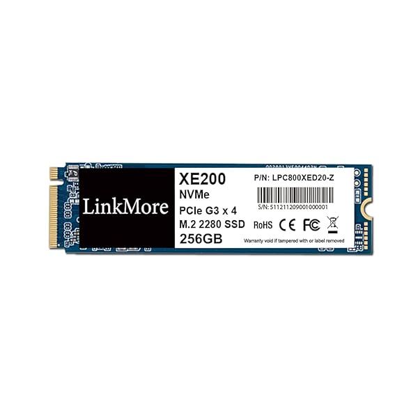 LinkMore XE200 256GB PCIe Gen3 NVMe M.2 SSD - 2300MB/s Speed for Laptops & PCs
