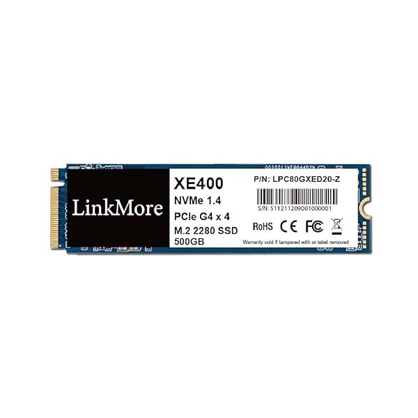 LinkMore XE400 500GB M.2 PCIe Gen4 NVMe SSD - 5000MB/s for PC, Laptops & PS5 Gaming