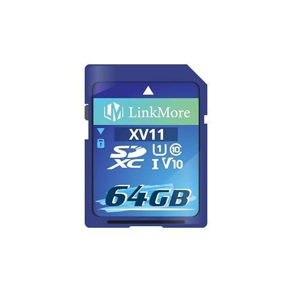 LinkMore XV11 64GB SDXC Card: Fast UHS-I, Class 10, Compatible with Cameras & PCs - 98MB/s Read, 30MB/s Write Speed