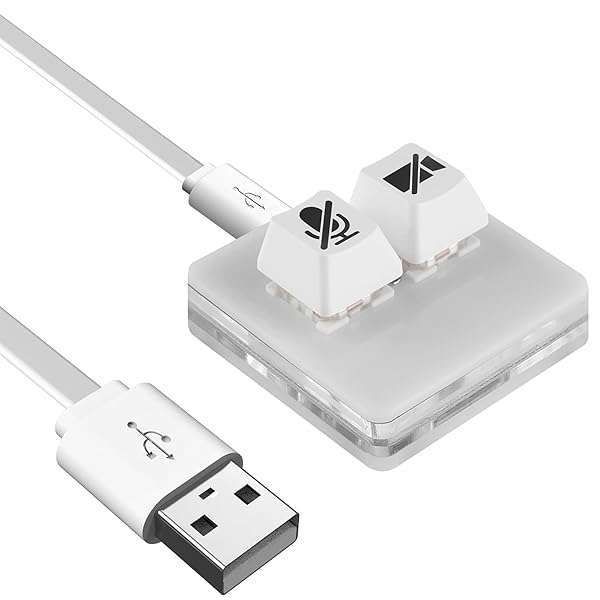 Linkidea USB Zoom Meeting Controller: Mute/Unmute & Video Control for macOS - Plug & Play for Online Classes