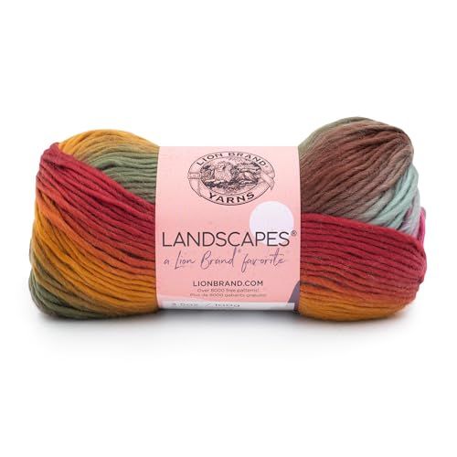 Shop Lion Brand Landscapes Yarn - Multicolor Knitting & Crocheting Yarn in Desert Spring (441 ft) - Perfect for Your Next Project!