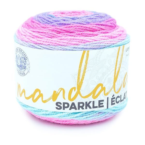 Shop Lion Brand Mandala Sparkle Yarn in Draco - 1 Count for Stunning Craft Projects!