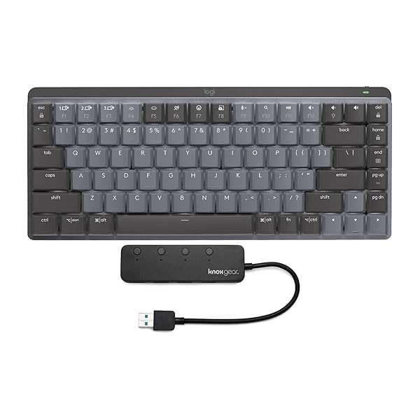 Logitech MX Mechanical Mini Clicky Keyboard Bundle with USB Hub - Perfect for Productivity!