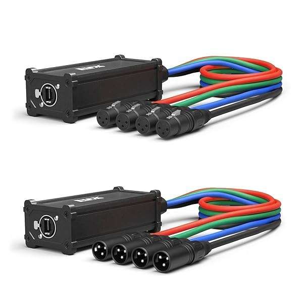 LyxPro 4-Channel XLR to RJ45 Audio Snake - Perfect for Stage Sound & Studio Use