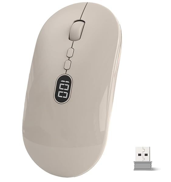 MAGIC-REFINER X1 Bluetooth Wireless Mouse: Ultra Slim, Silent Click, 1600 DPI for Laptop & PC - Battery Level Visible