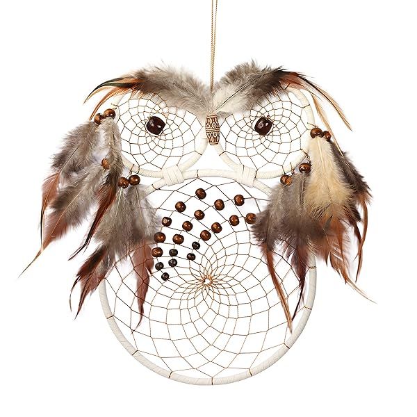 Handmade Owl Dream Catcher for Kids - Unique Wall Hanging Decor for Bedrooms & Dorms | Perfect Gift Idea
