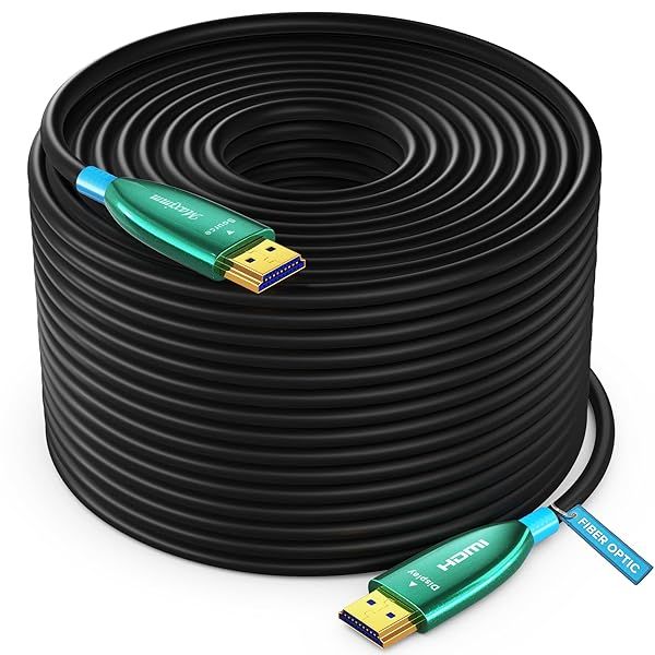 Maximm 4K HDMI Cable 500ft - High-Speed Fiber Optic 18Gbps, 4K60Hz, HDCP 2.2, 3D ARC-Compatible