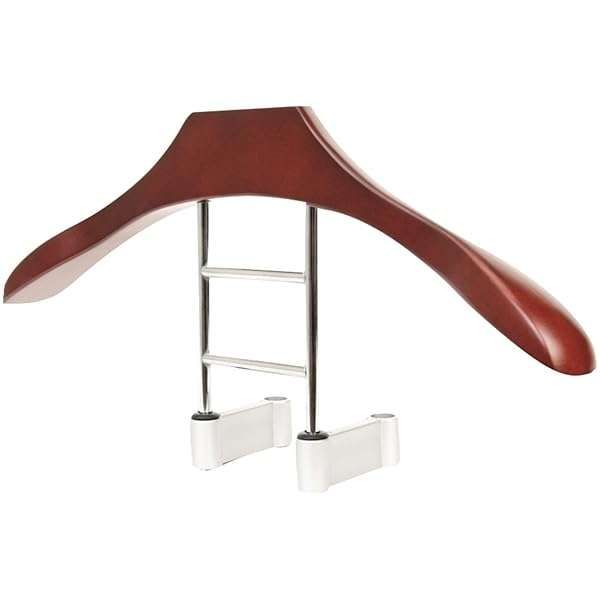 Maxsa 20022 Car Butler Coat Hanger: Premium Wood & Metal Organizer for Suits, Jackets, and Accessories - Durable & Elegant Design