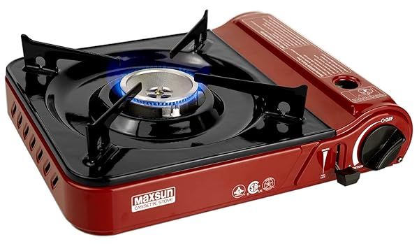 Maxsun Portable Gas Stove MS3800 - 9,560 BTU High Power Camp Stove for Outdoor/Indoor Use with Carrying Case