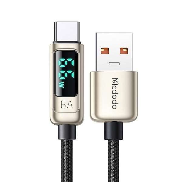 Fast Charging Mcdodo USB A to USB C Cable 4ft - Compatible with iPhone 15, Samsung S23, MacBook Pro & More