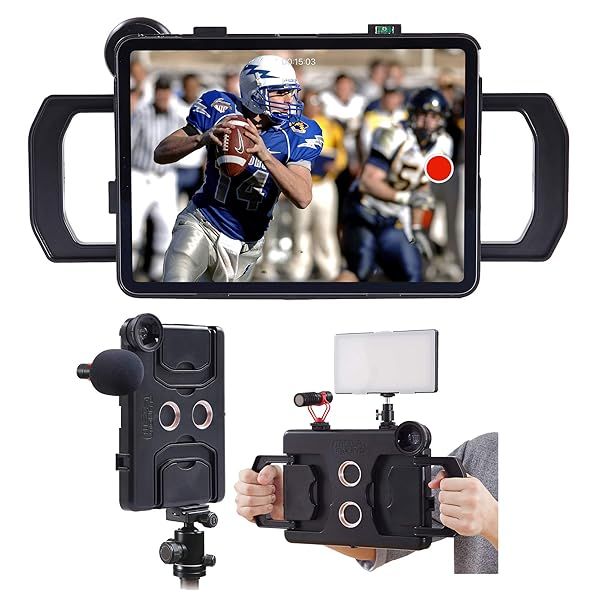 "MegaMount Multimedia Rig Case for iPad 10.2" - Stabilizer for Video, Lenses, Lights & Microphones | Perfect for Live Conferencing & Recording"