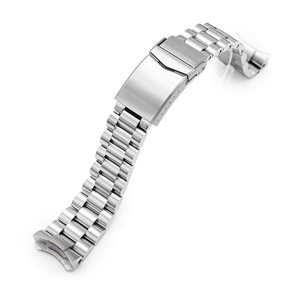 MiLTAT 22mm Endmill Watch Band for Seiko 5 Sports SRPD51/SRPD55/SBSA003 - V-Clasp, Brushed Finish