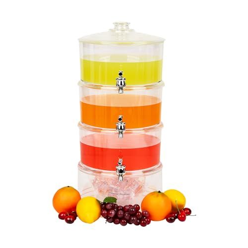 "Mind Reader Beverage Tower Dispenser: Clear Acrylic Punch & Sangria Ice Bucket for Parties - 9"L x 9"W x 20"H"