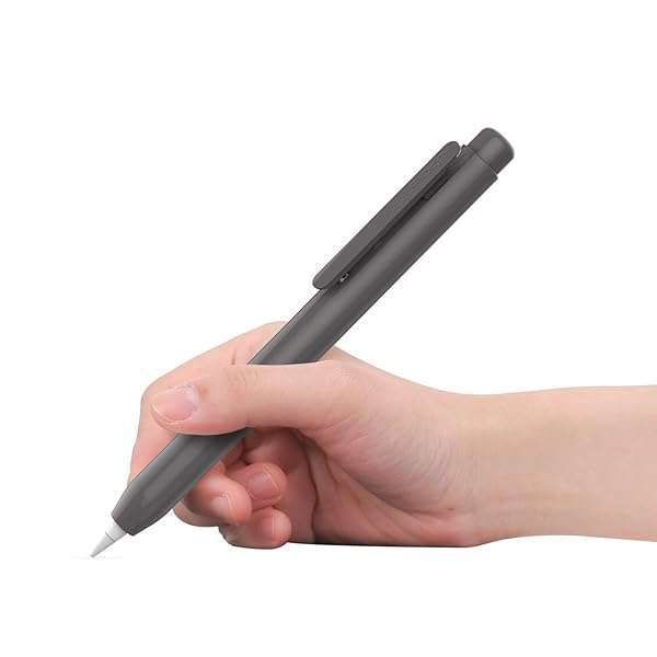 MoKo Retractable Holder Case for Apple Pencil 1st Gen - Dark Gray Protective Sleeve with Clip