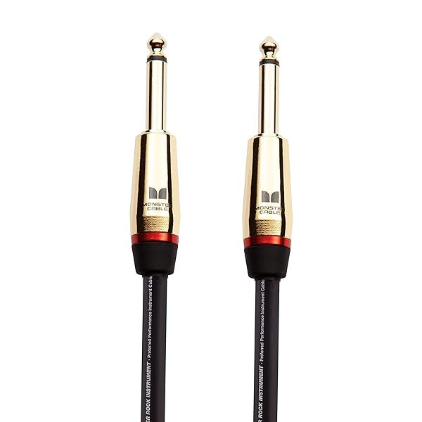 Monster Prolink Rock 21ft Guitar Cable - Premium Straight to Straight Electric Guitar Cable with 95% Copper Shielding