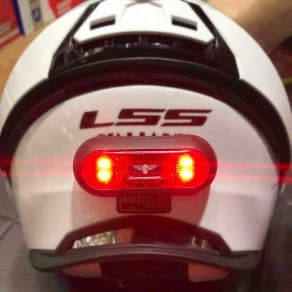 Universal LED Motorcycle Helmet Night Light - USB Rechargeable Taillight for Safety & Visibility
