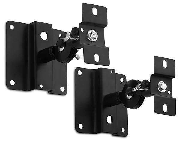Mount-It! Heavy Duty Speaker Mounts for Wall & Ceiling - Anti-Theft, Low Profile, Universal for Surround Sound & Satellite Speakers