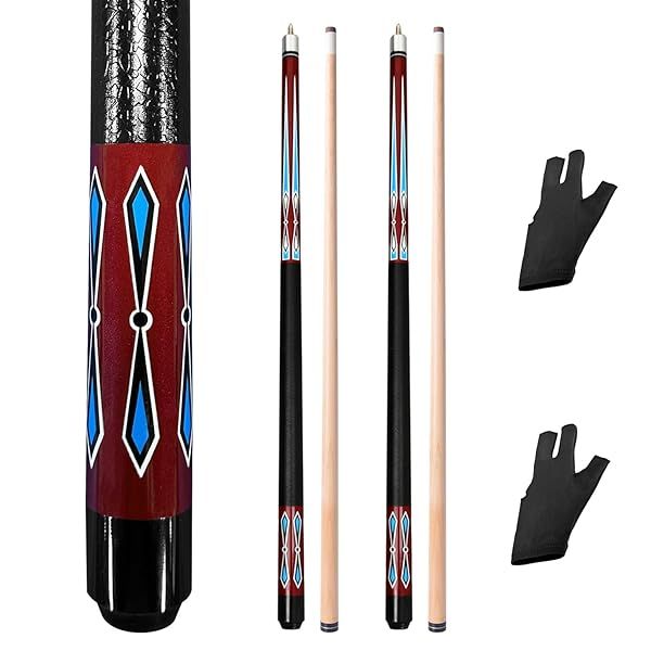 "Buy MoyanSuper 58" Pool Cue Sticks - 2 Piece Maple Billiard Cues (20 Oz) for Home & Bar Use"