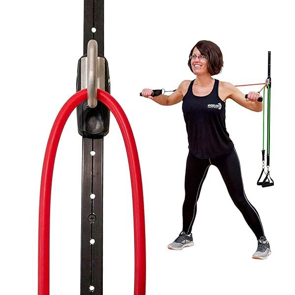 Space Saver Gym Resistance Bands & Wall Anchor for Home Workouts | Myosource Kinetic Bands