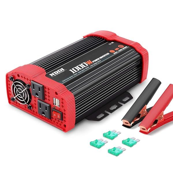 Buy NDDI POWER 1000W Car Power Inverter - Dual AC Outlets & USB Fast Charging Adapter