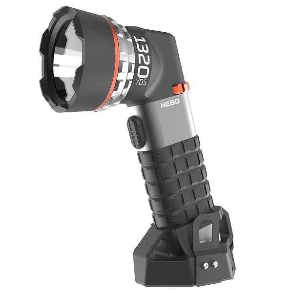 NEBO Luxtreme Rechargeable Spotlight: Durable Aluminum, 3/4 Mile Beam, USB Charging & Batteries Included
