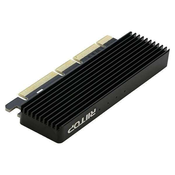 RIITOP M.2 NVMe to PCIe Adapter Card with Heat Sink for 2280/2260/2242/2230 SSDs - Fast Performance & Easy Installation