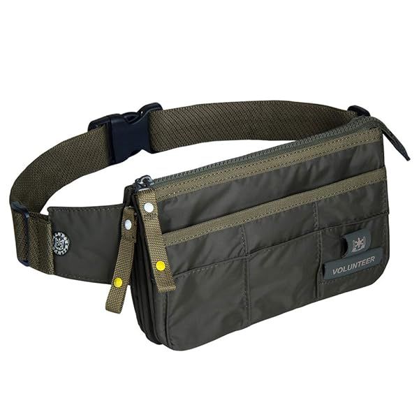 NZII Anti-Theft Fanny Pack for Men & Women - Sport Waist Bag for Jogging, Cycling, Hiking & Travel (Y9C Green)