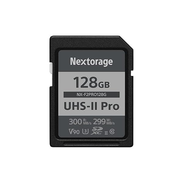 Nextorage Ultra Fast v90 UHS-II SD Card PRO 128GB max Write Speed 299MB/s,max Read 300MB/s (SDXC UHS2 Memory Card NX-F2PRO)