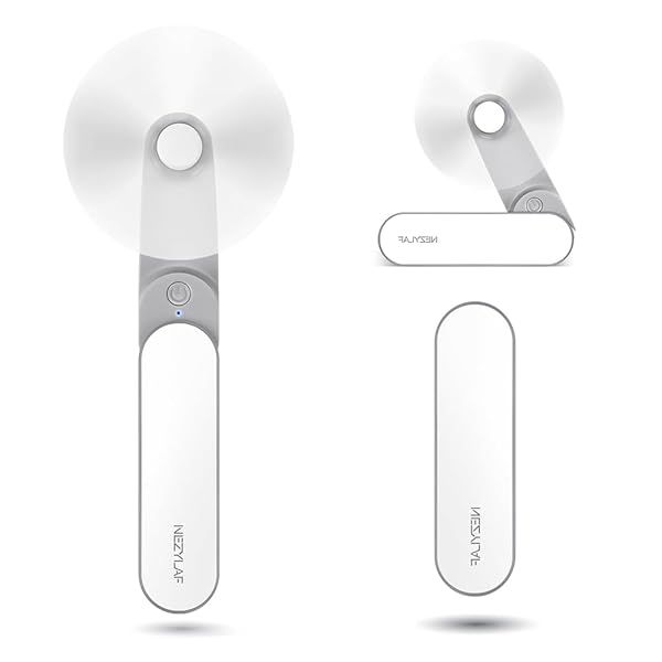 Nezylaf Handheld Mini Fan: Rechargeable, Portable & Perfect for Travel - 2 Speeds, 9-15 Hours Battery Life!