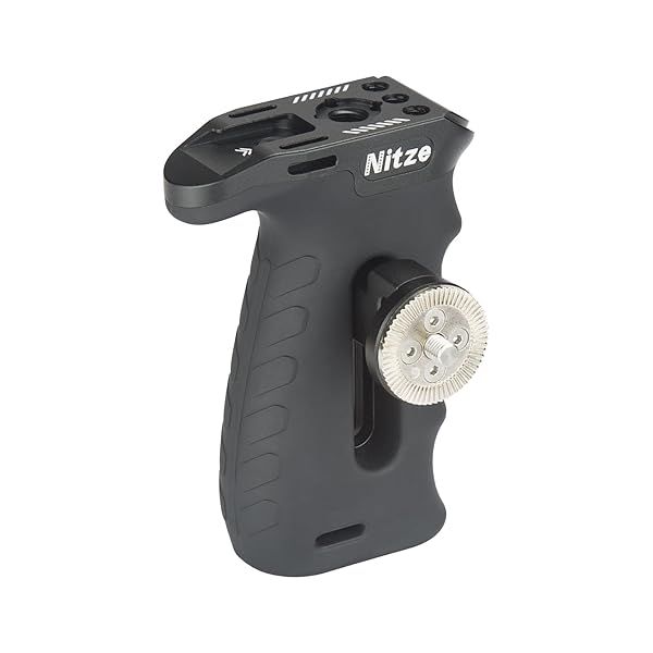 Nitze Ergonomic Side Handle with ARRI Rosette - Adjustable Camera & Monitor Rig Handle PA29A