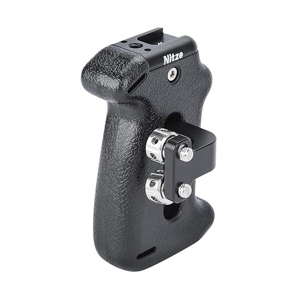"Adjustable Nitze Side Handle with Dual 1/4" Screws for Camera Cages - PA22-H2"