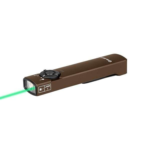 OLIGHT Arkfeld Flat Flashlight: 1000 Lumens Dual Light EDC with Green & White LED - Rechargeable for Outdoors & Emergencies
