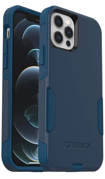 OtterBox iPhone 12 &amp; iPhone 12 Pro Commuter Series Case - BESPOKE WAY (BLAZER BLUE/STORMY SEAS BLUE), Slim &amp; Tough, Pocket-Friendly, with Port Protection
