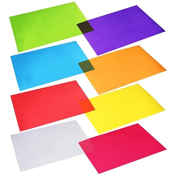 Outus 104-Piece Color Cellophane Wrap Paper Set for DIY Crafts & Decorations - 11x8.5 Inch Cello Sheets