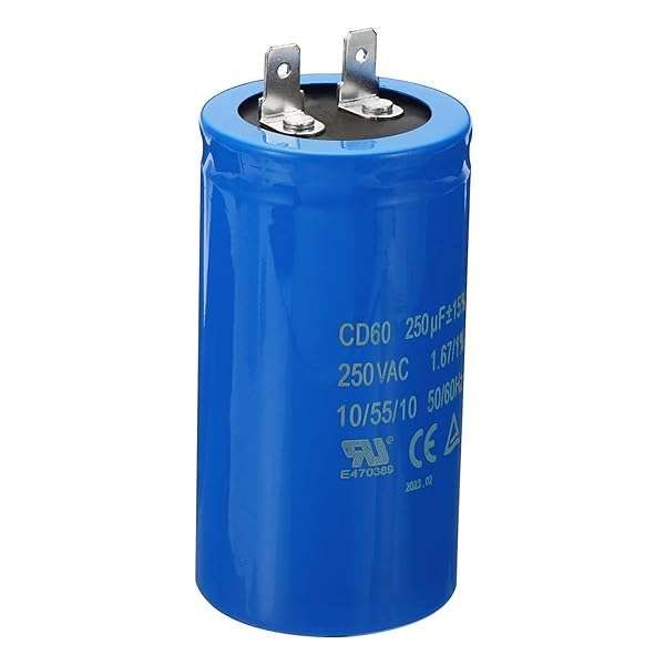 PATIKIL CD60 Run Capacitor 250uF 250VAC for Air Compressor Motor Start - 15% Tolerance, 50/60Hz