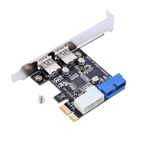 Upgrade Your Desktop: PCI-E to USB 3.0 Expansion Card with 2 Ports & 19PIN Power Connector - 5 Gbps Speed
