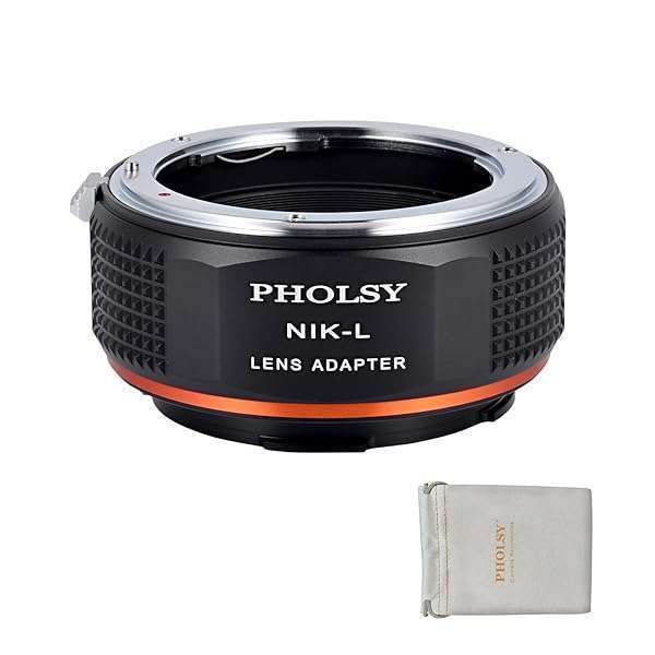 PHOLSY Nikon F to L Lens Mount Adapter for Leica SL2, CL, TL2, Lumix S5 & Sigma fp - Compatible with AI, AIS, AF, AF-I, AFS Lenses