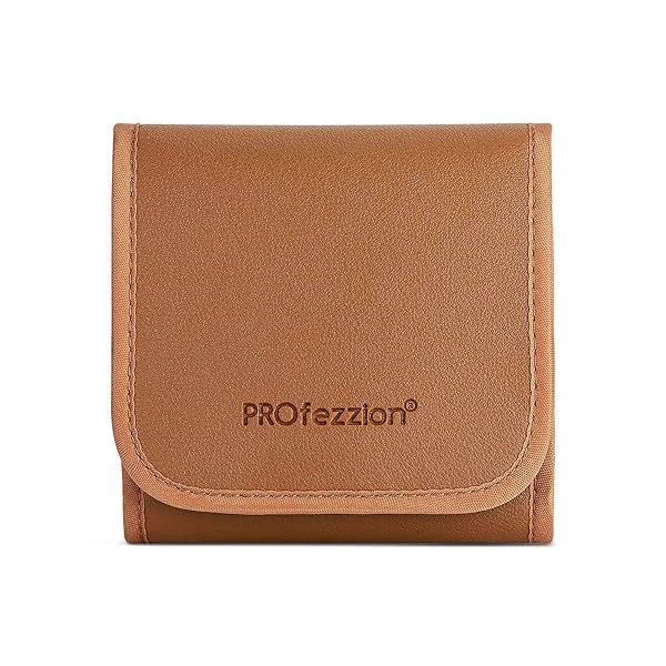 PROfezzion 3-Pocket Filter Pouch for 82mm Lens - Shock Resistant & Anti-Scratch Case with Microfiber Cloth