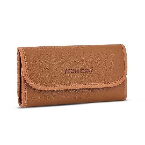 PROfezzion 4-Pocket Foldout Filter Pouch for 58mm Lens - Shock Resistant & Anti-Scratch Case with Microfiber Cloth