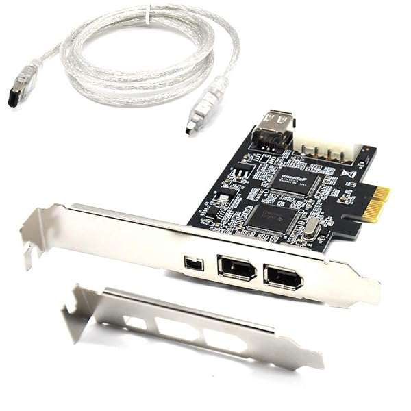 Padarsey PCIe Firewire Card: 4-Port IEEE 1394 Adapter for Windows 10/7/8 & Mac OS - Low Profile Bracket Included