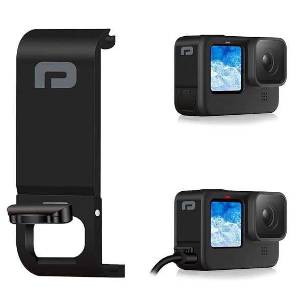 ParaPace Replacement Side Door for GoPro Hero 12/11/10/9 - Dustproof Battery Cover & Type-C USB Charging Port