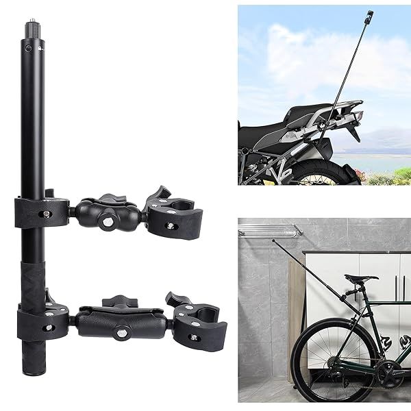 "PellKing Motorcycle Handlebar Clamp & 61" Selfie Stick for Insta360 X4 X3 X2 ONE RS R GO 3 - Perfect for Action Shots!"