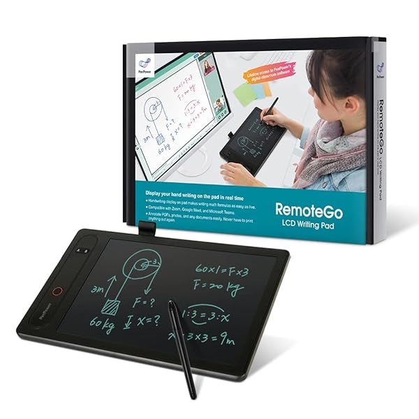 PenPower RemoteGo LCD Writing Pad: Annotate PDFs, Record Screen & Recognize Math Formulas Effortlessly