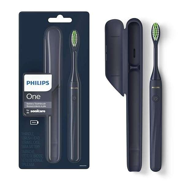 Philips One by Sonicare HY1100/04 Battery Toothbrush in Midnight Blue - Ultimate Oral Care Solution