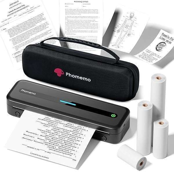 Phomemo M832 Portable Wireless Printer: Upgrade for Travel, Home & Office - Bluetooth Thermal Printing for Phones & Laptops
